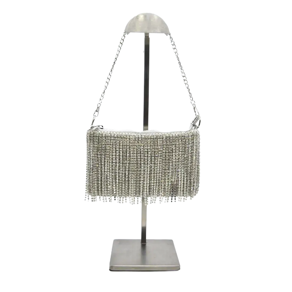 MICHELLE - STRASS ARGENTO - Marie Louise Bag 