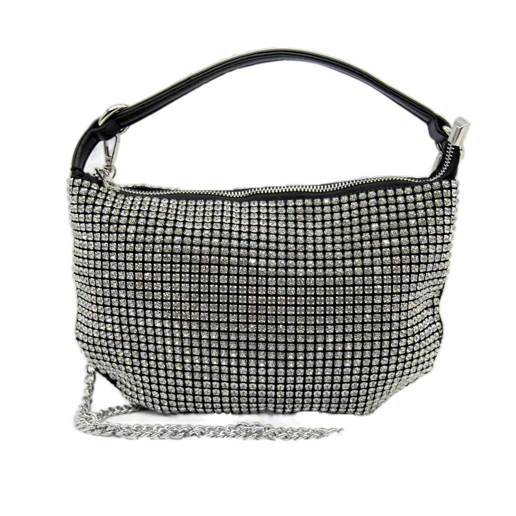ERISSAL - NERO/STRASS ARGENTO - Marie Louise Bag 