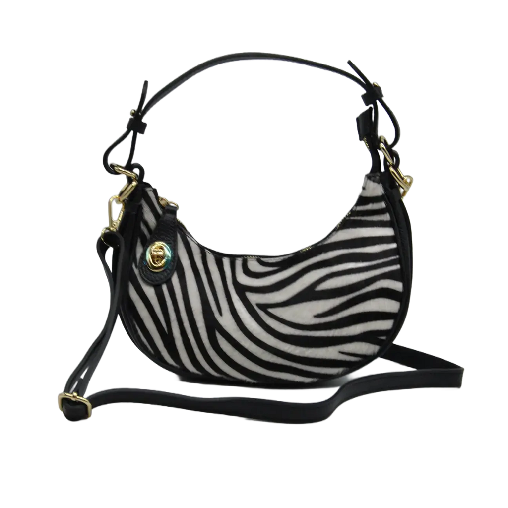 MIRTA - NERO/ZEBRA - Marie Louise Bag Saldi
