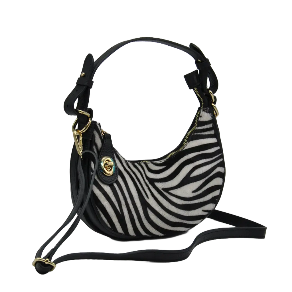 MIRTA - NERO/ZEBRA - Marie Louise Bag Saldi