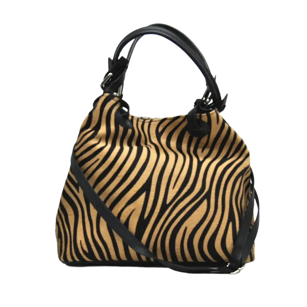 MARCELLA - ANIMALIER ZEBRA MORO/BEIGE - Marie Louise Bag Saldi
