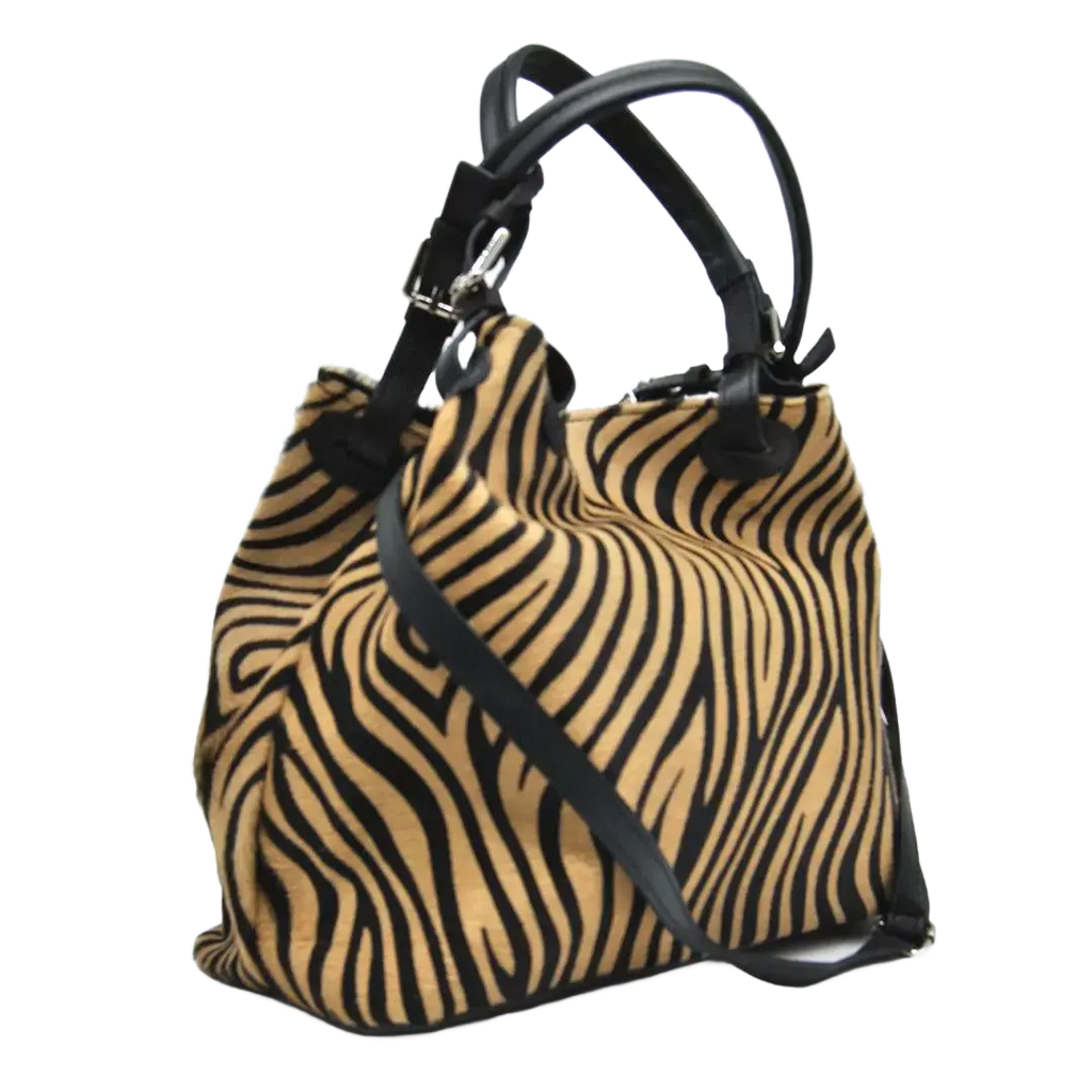 MARCELLA - ANIMALIER ZEBRA MORO/BEIGE - Marie Louise Bag Saldi