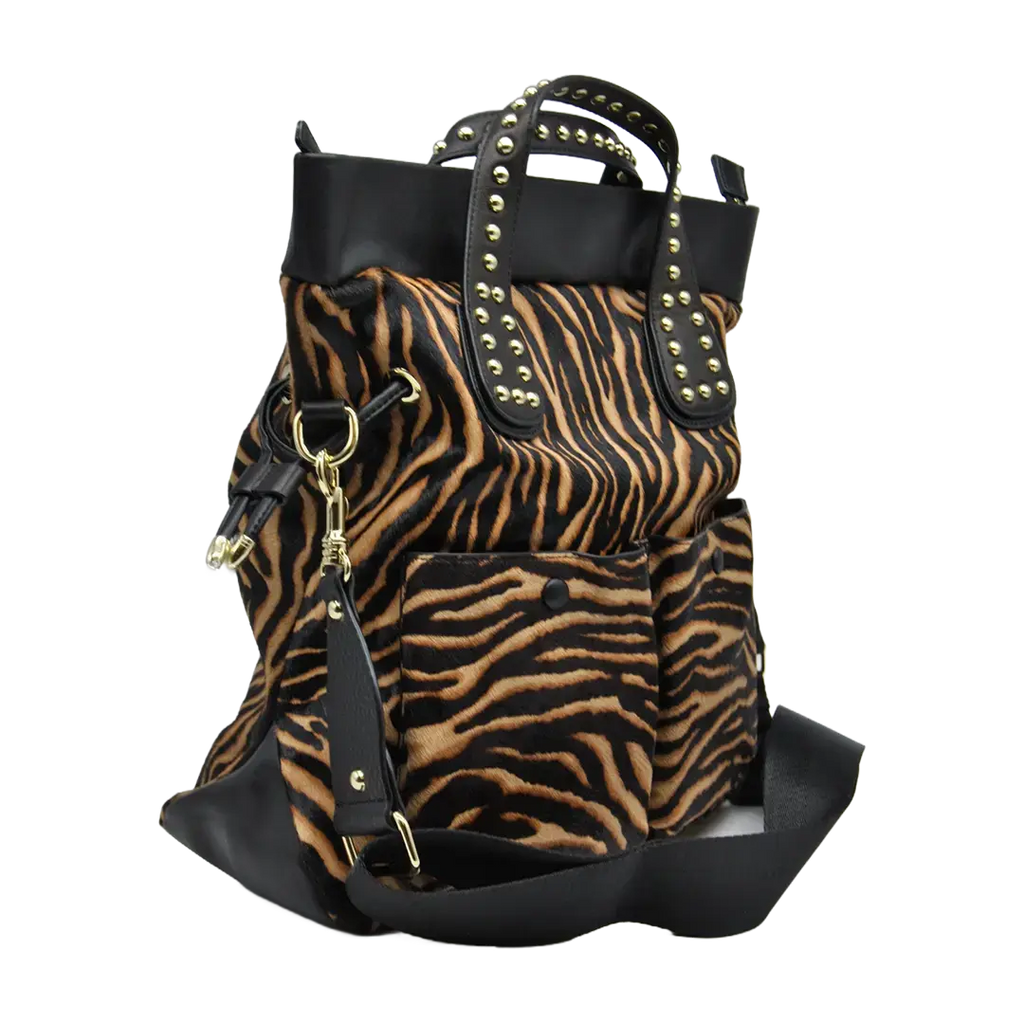 DOMENICA - NERO/ANIMALIER ZEBRA  Saldi