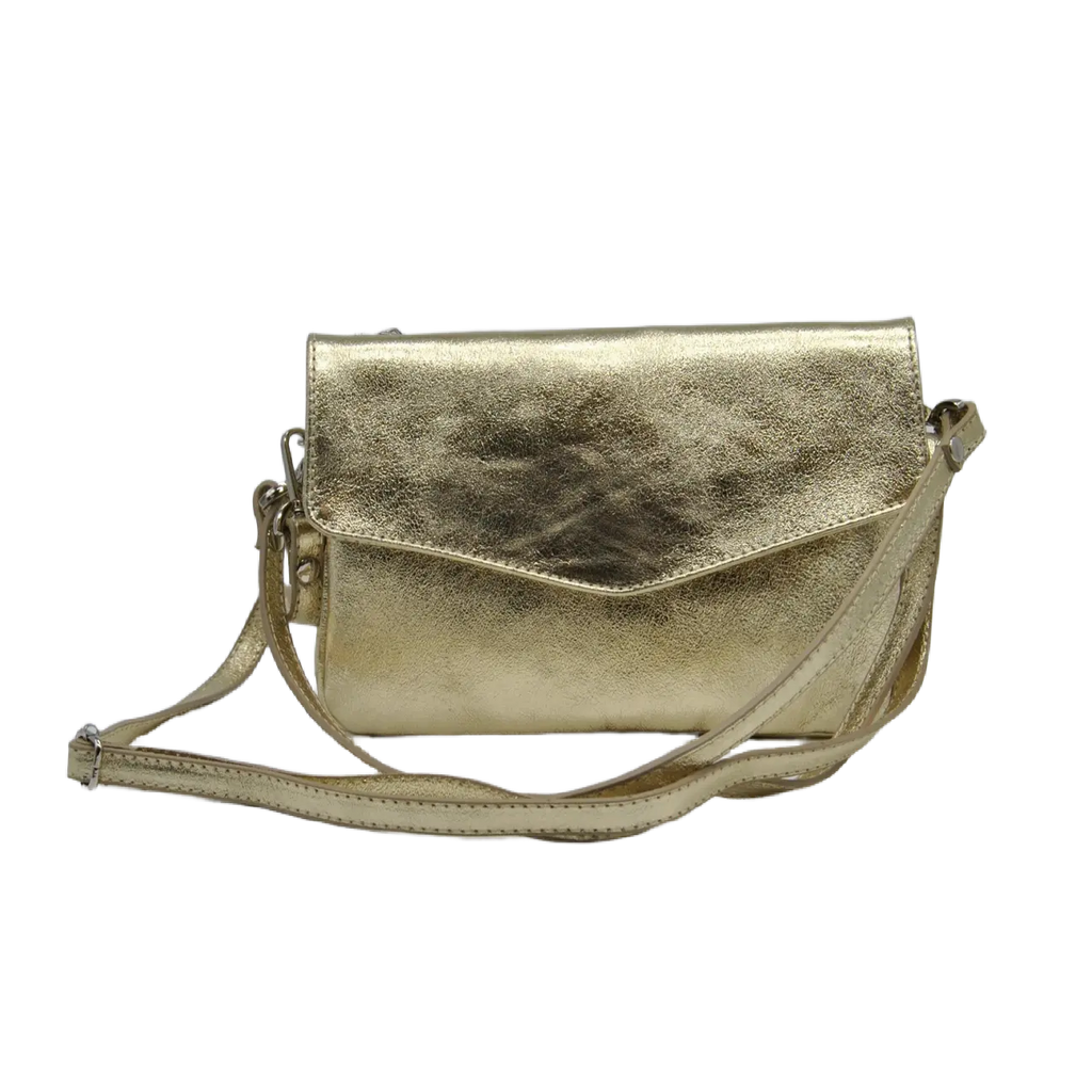 TIZIANA - VITELLO LAMINATO ORO Marie Louise Bag
