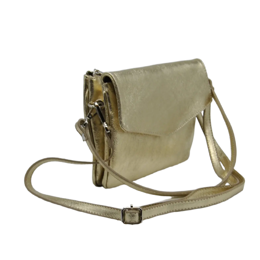 TIZIANA - VITELLO LAMINATO ORO Marie Louise Bag